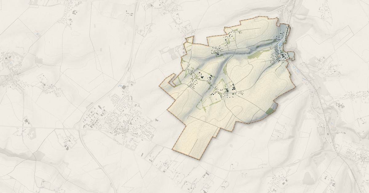 Portrait cartographique de Vassonville : relief, eau, forêts, bâti et voies, calculés à partir des données de l'IGN