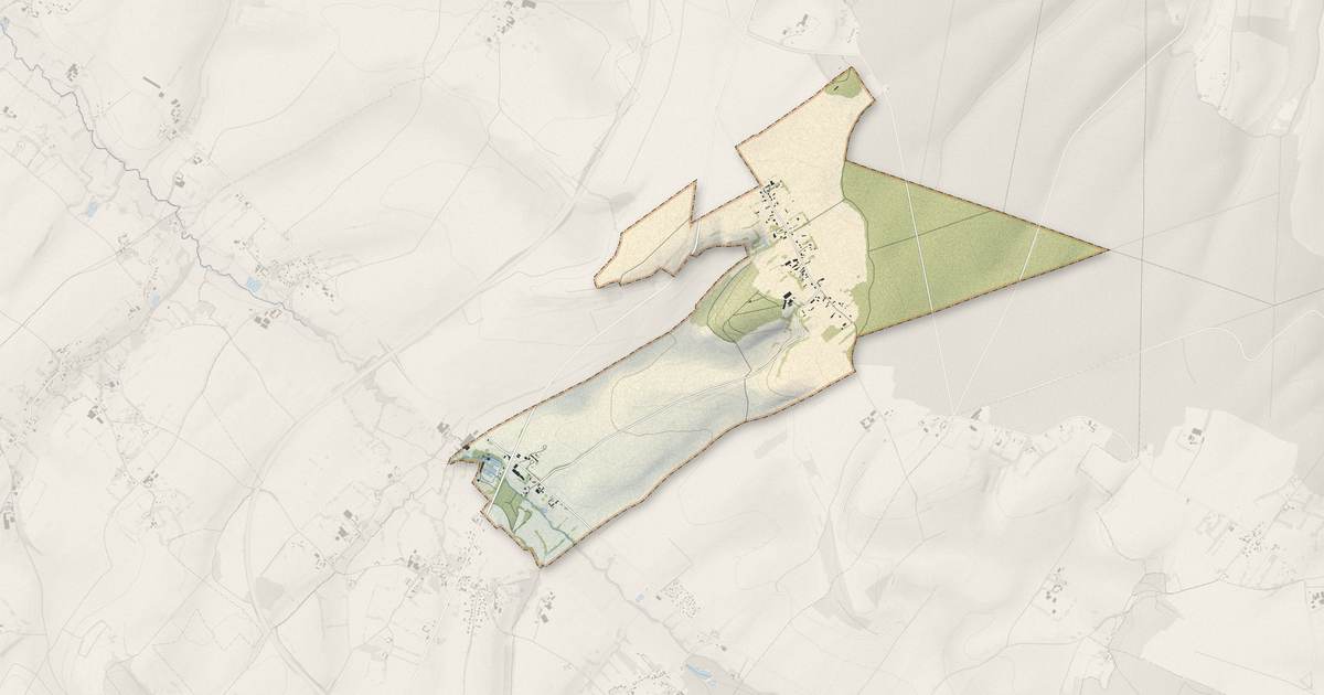 Portrait cartographique de Vatierville : relief, eau, forêts, bâti et voies, calculés à partir des données de l'IGN