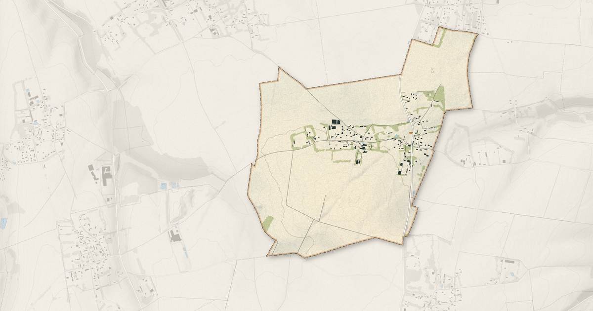 Portrait cartographique de Vénestanville : relief, eau, forêts, bâti et voies, calculés à partir des données de l'IGN