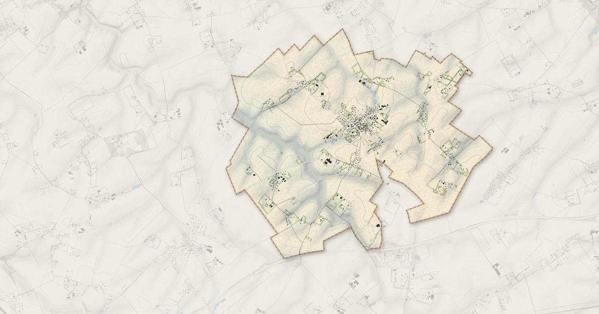 Portrait cartographique de Yébleron : relief, eau, forêts, bâti et voies, calculés à partir des données de l'IGN