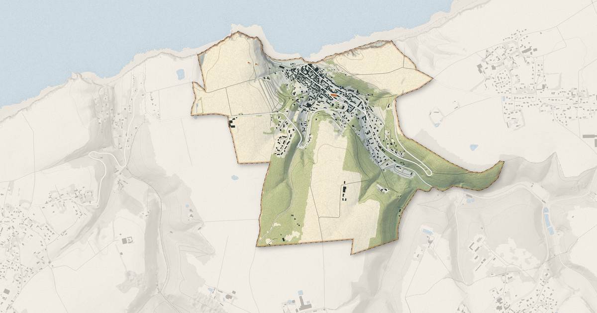 Portrait cartographique de Yport : relief, eau, forêts, bâti et voies, calculés à partir des données de l'IGN