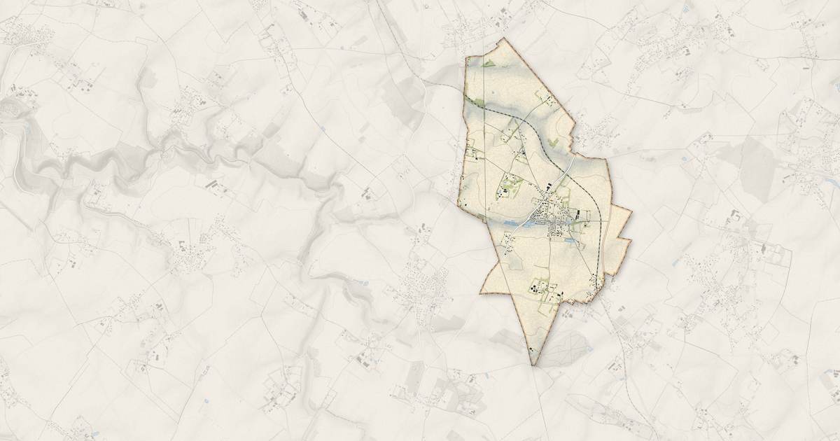 Portrait cartographique de Yvecrique : relief, eau, forêts, bâti et voies, calculés à partir des données de l'IGN