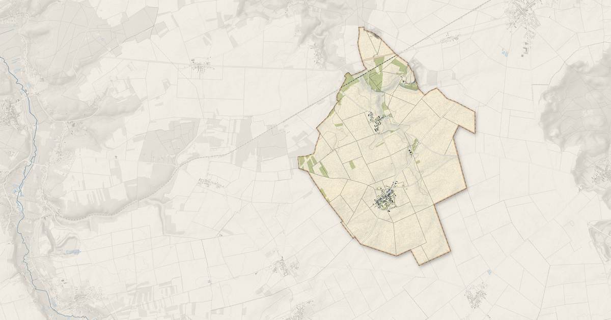 Portrait cartographique de Amponville : relief, eau, forêts, bâti et voies, calculés à partir des données de l'IGN