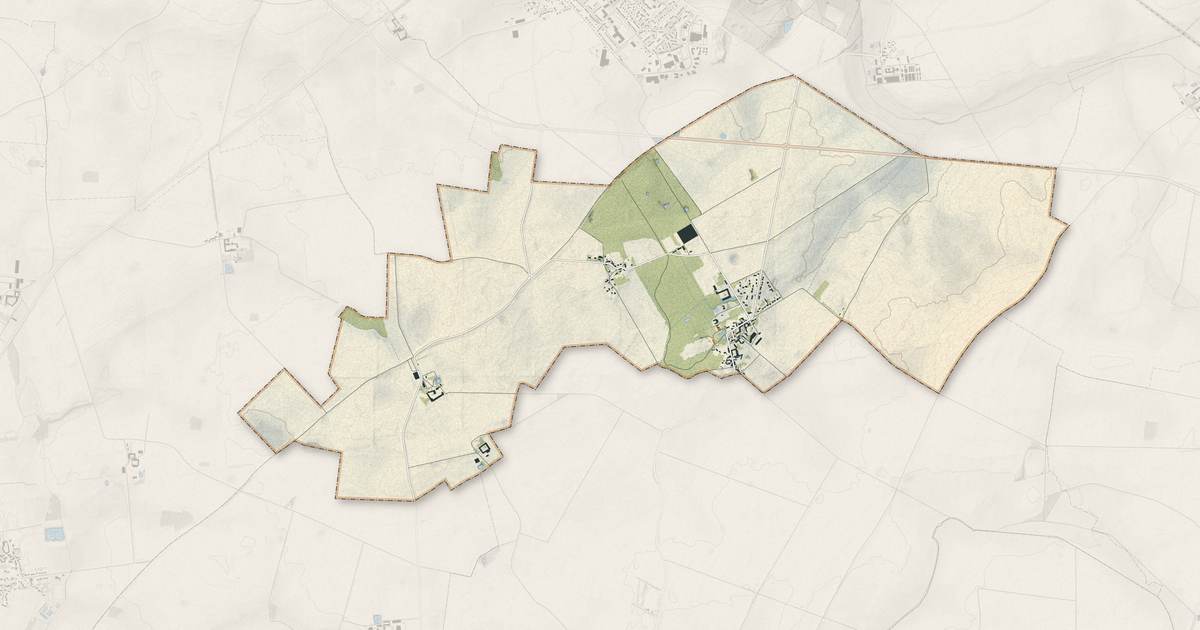 Portrait cartographique de Andrezel : relief, eau, forêts, bâti et voies, calculés à partir des données de l'IGN