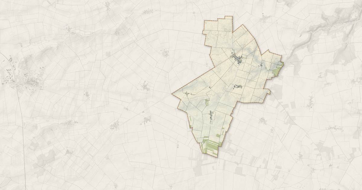 Portrait cartographique de Aufferville : relief, eau, forêts, bâti et voies, calculés à partir des données de l'IGN