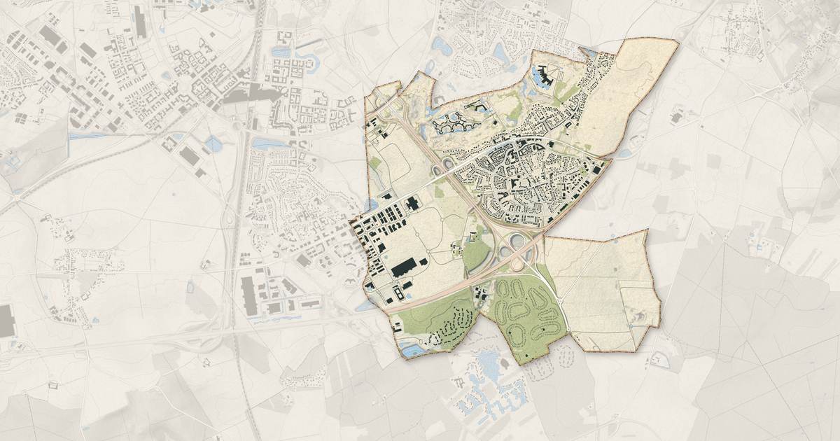 Portrait cartographique de Bailly-Romainvilliers : relief, eau, forêts, bâti et voies, calculés à partir des données de l'IGN