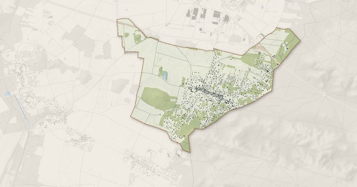 Portrait cartographique de Barbizon : relief, eau, forêts, bâti et voies, calculés à partir des données de l'IGN