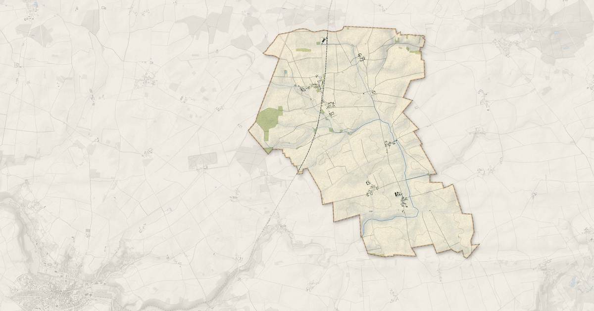 Portrait cartographique de Beauchery-Saint-Martin : relief, eau, forêts, bâti et voies, calculés à partir des données de l'IGN