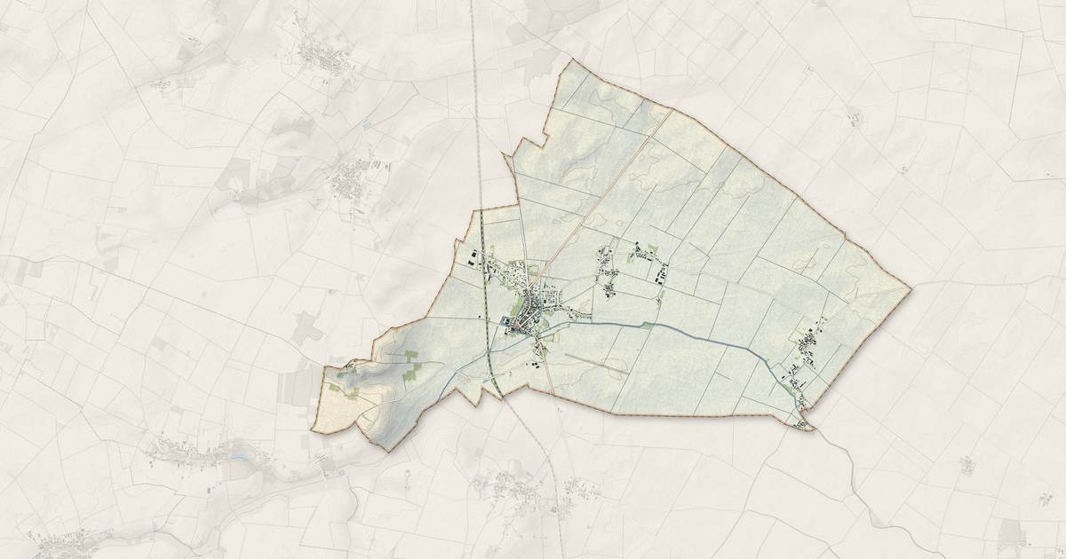 Portrait cartographique de Beaumont-du-Gâtinais : relief, eau, forêts, bâti et voies, calculés à partir des données de l'IGN