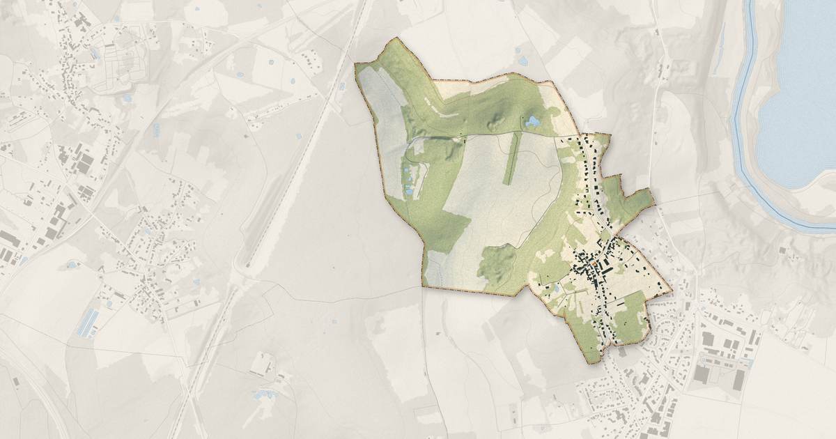 Portrait cartographique de Carnetin : relief, eau, forêts, bâti et voies, calculés à partir des données de l'IGN