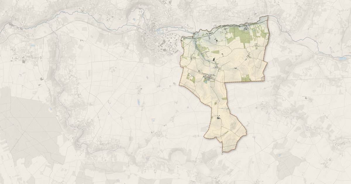 Portrait cartographique de Chailly-en-Brie : relief, eau, forêts, bâti et voies, calculés à partir des données de l'IGN