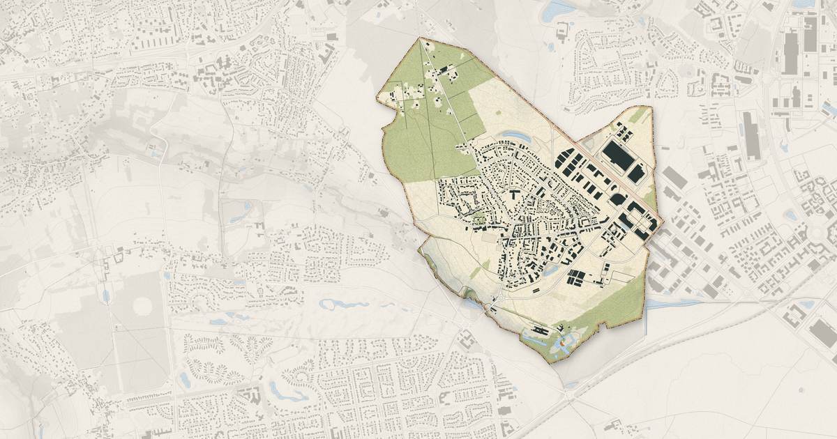 Portrait cartographique de Chanteloup-en-Brie : relief, eau, forêts, bâti et voies, calculés à partir des données de l'IGN