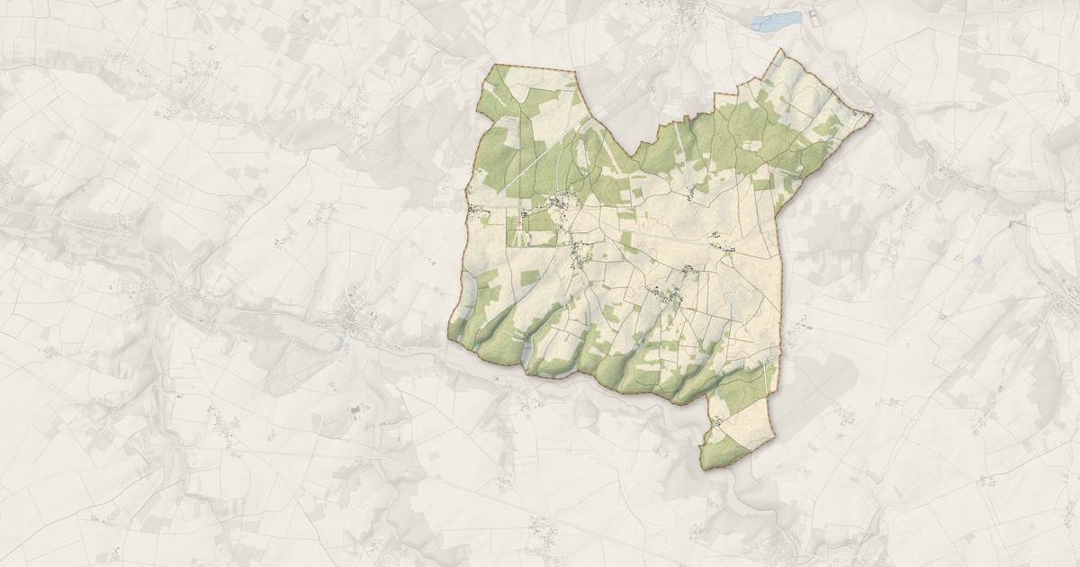 Portrait cartographique de Chevry-en-Sereine : relief, eau, forêts, bâti et voies, calculés à partir des données de l'IGN