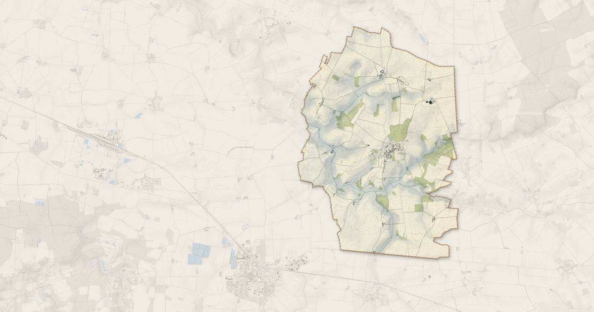 Portrait cartographique de La Croix-en-Brie : relief, eau, forêts, bâti et voies, calculés à partir des données de l'IGN