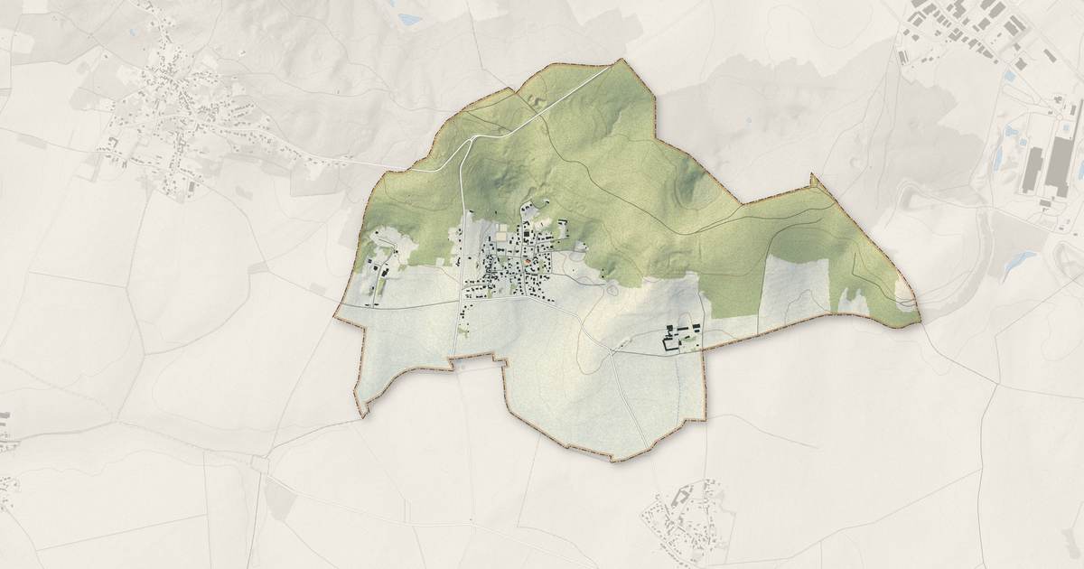 Portrait cartographique de Cuisy : relief, eau, forêts, bâti et voies, calculés à partir des données de l'IGN