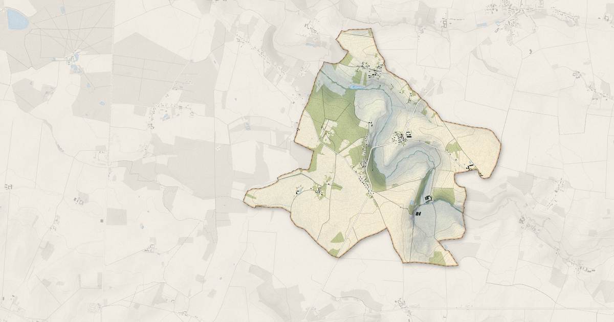 Portrait cartographique de Dagny : relief, eau, forêts, bâti et voies, calculés à partir des données de l'IGN