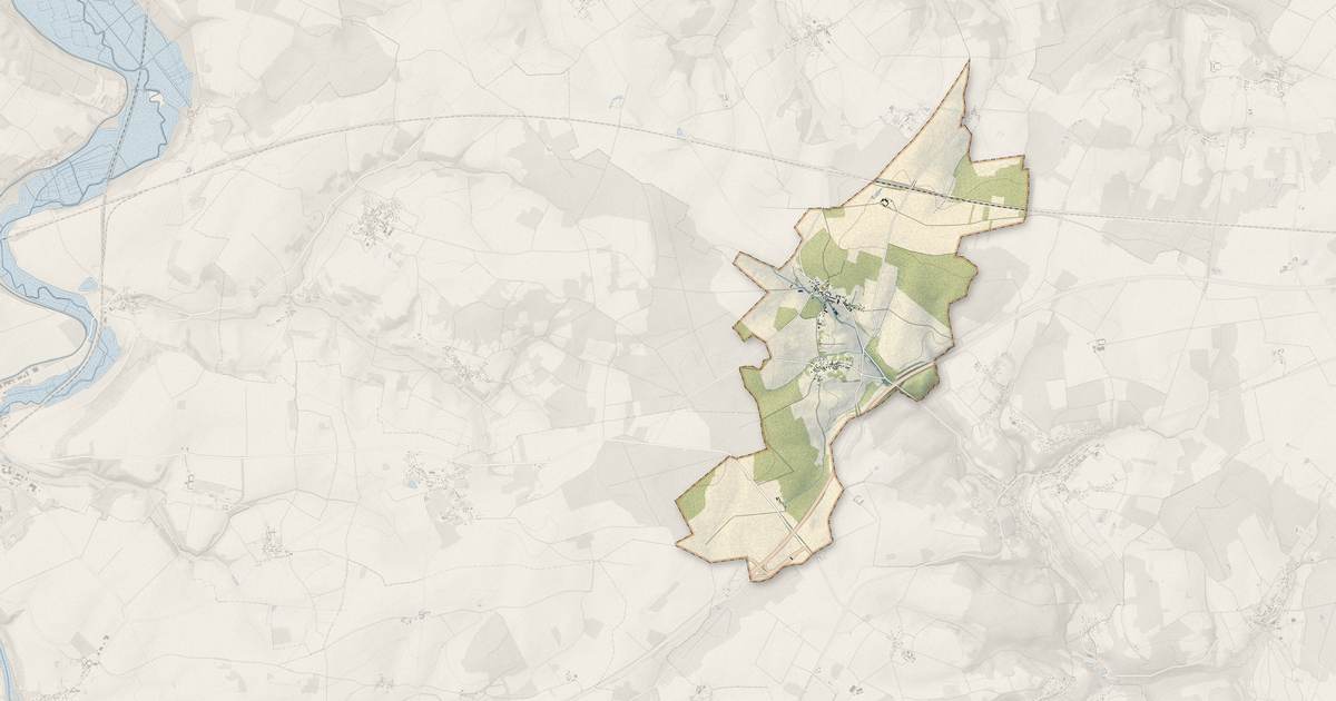 Portrait cartographique de Dhuisy : relief, eau, forêts, bâti et voies, calculés à partir des données de l'IGN
