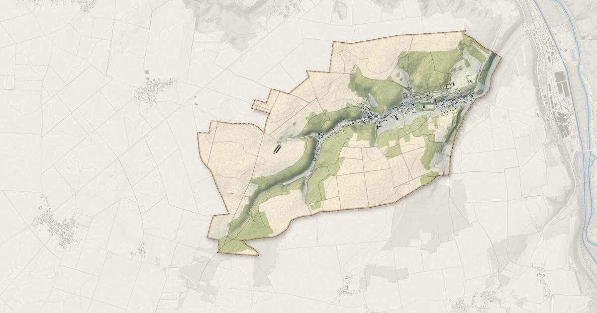 Portrait cartographique de Faÿ-lès-Nemours : relief, eau, forêts, bâti et voies, calculés à partir des données de l'IGN
