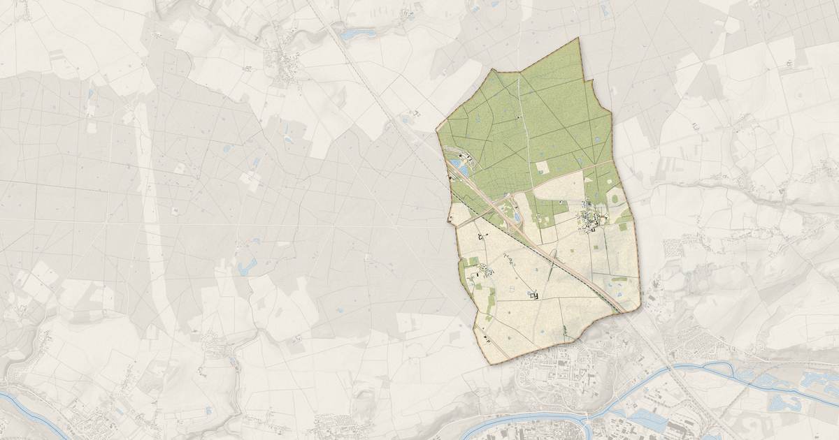 Portrait cartographique de Forges : relief, eau, forêts, bâti et voies, calculés à partir des données de l'IGN