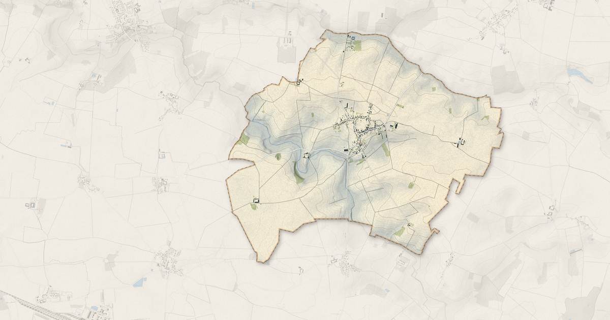 Portrait cartographique de Gastins : relief, eau, forêts, bâti et voies, calculés à partir des données de l'IGN