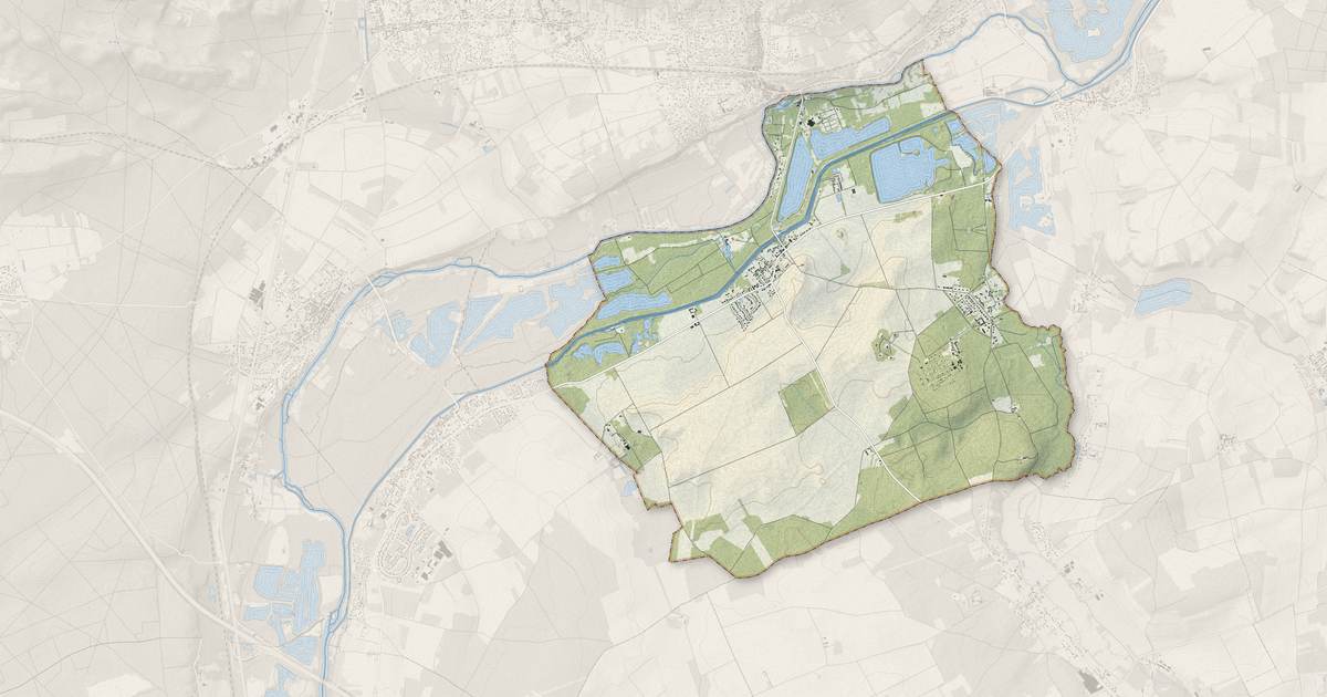 Portrait cartographique de La Genevraye : relief, eau, forêts, bâti et voies, calculés à partir des données de l'IGN