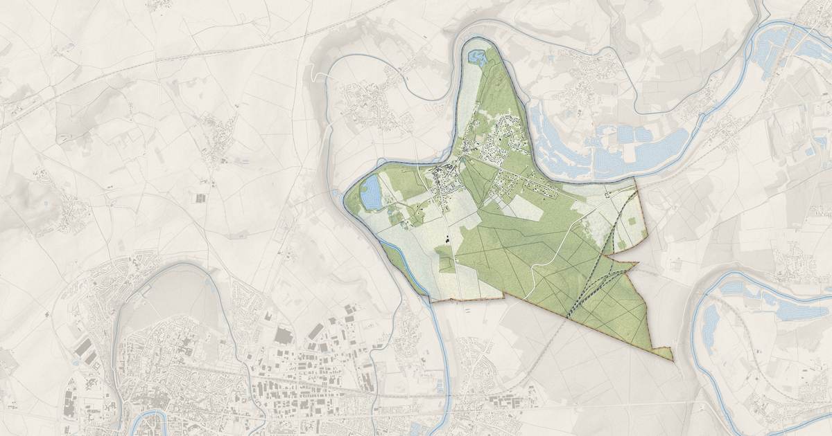 Portrait cartographique de Germigny-l'Évêque : relief, eau, forêts, bâti et voies, calculés à partir des données de l'IGN