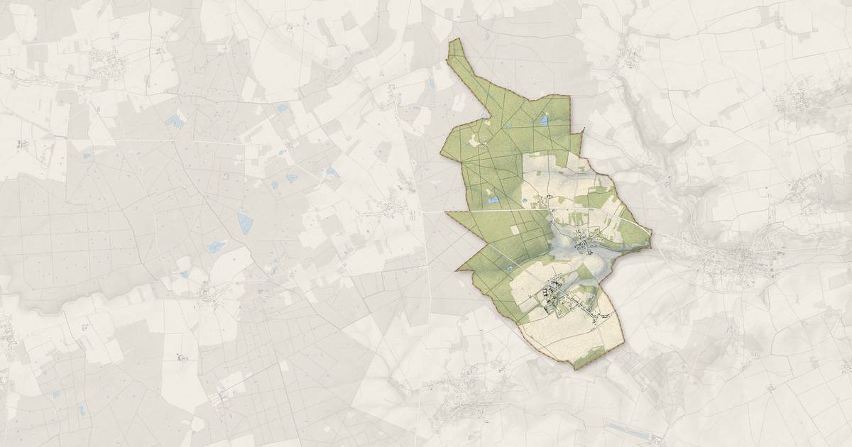Portrait cartographique de Gurcy-le-Châtel : relief, eau, forêts, bâti et voies, calculés à partir des données de l'IGN
