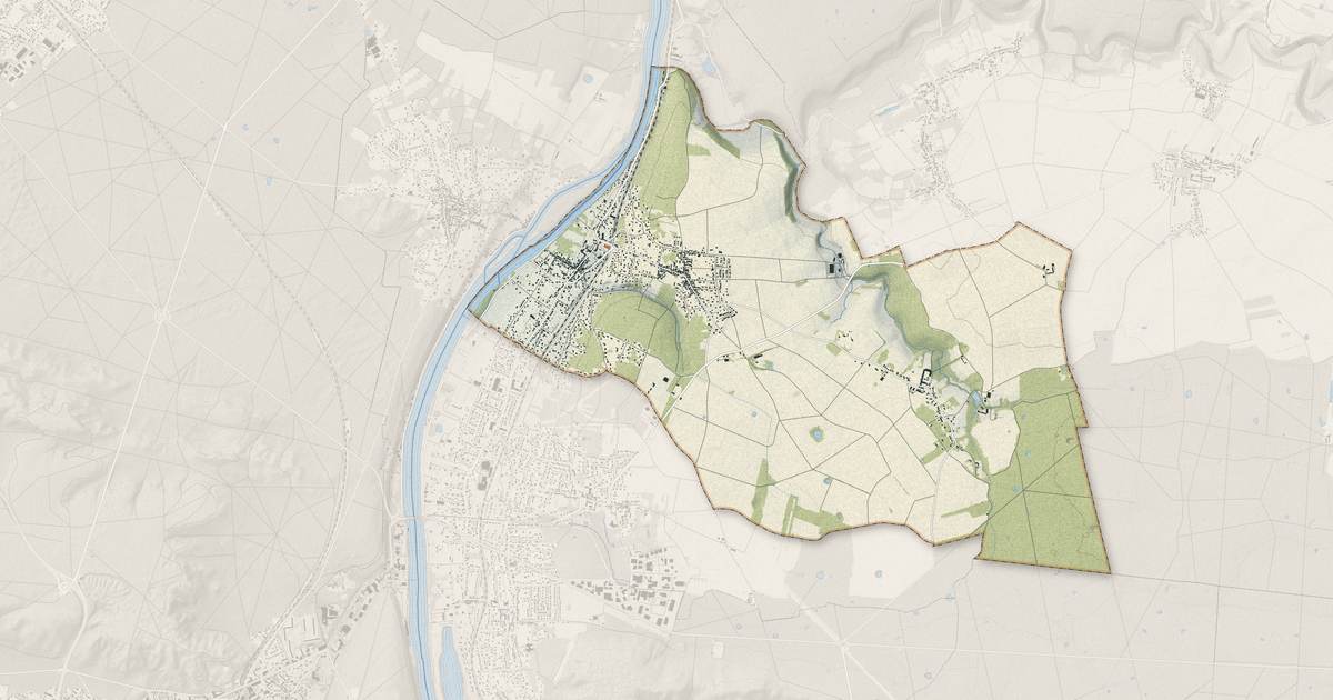 Portrait cartographique de Héricy : relief, eau, forêts, bâti et voies, calculés à partir des données de l'IGN