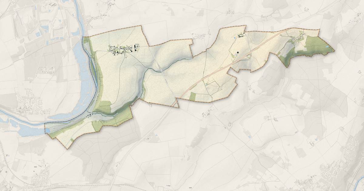 Portrait cartographique de Jaignes : relief, eau, forêts, bâti et voies, calculés à partir des données de l'IGN