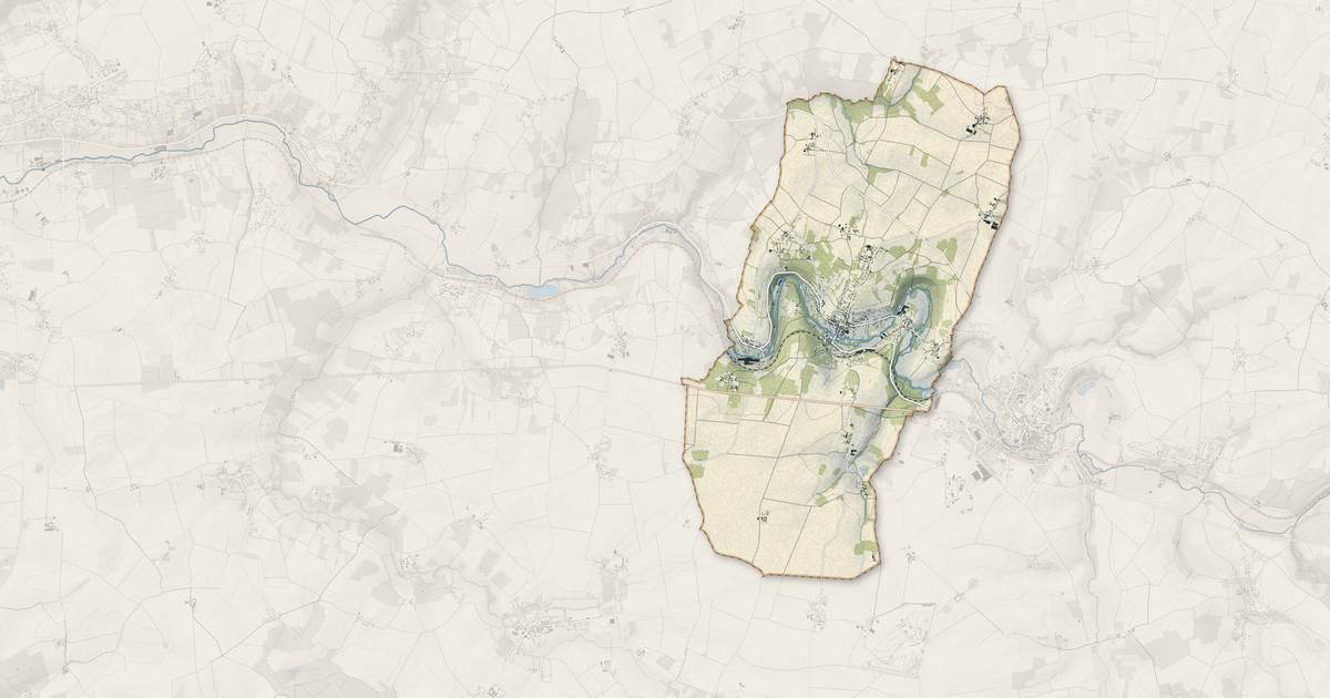 Portrait cartographique de Jouy-sur-Morin : relief, eau, forêts, bâti et voies, calculés à partir des données de l'IGN