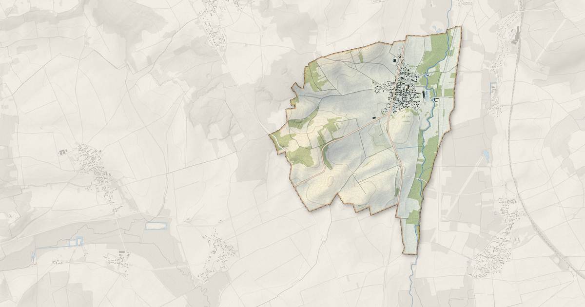 Portrait cartographique de Jutigny : relief, eau, forêts, bâti et voies, calculés à partir des données de l'IGN