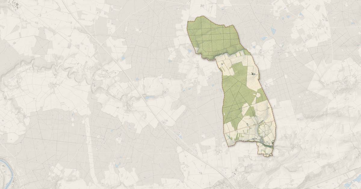 Portrait cartographique de Laval-en-Brie : relief, eau, forêts, bâti et voies, calculés à partir des données de l'IGN