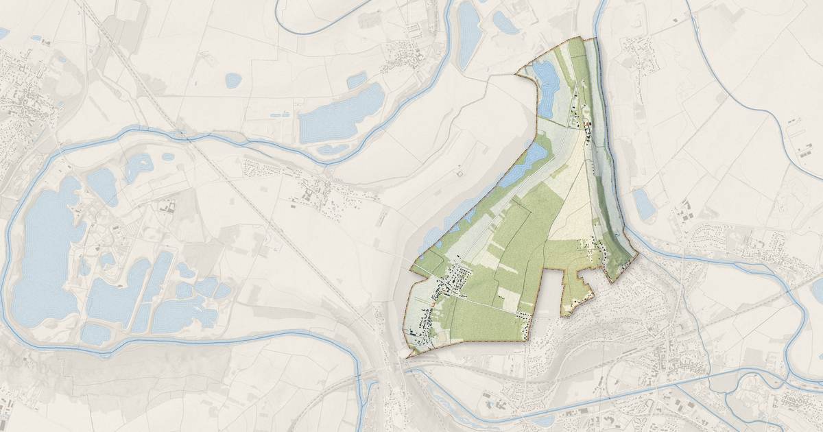 Portrait cartographique de Lesches : relief, eau, forêts, bâti et voies, calculés à partir des données de l'IGN