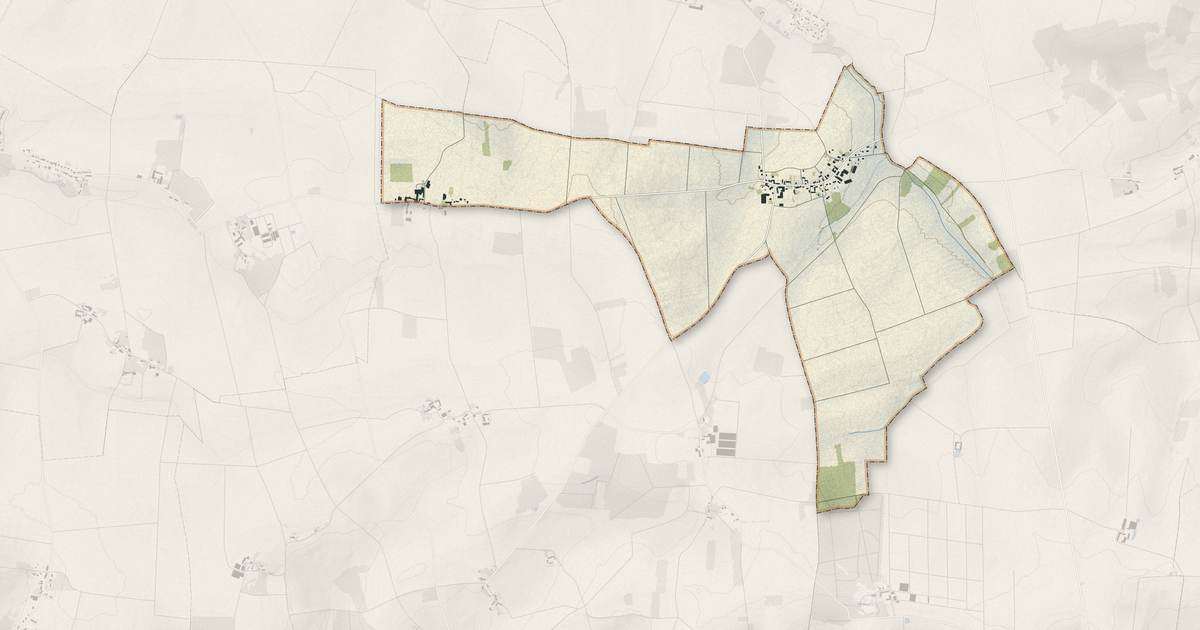 Portrait cartographique de Leudon-en-Brie : relief, eau, forêts, bâti et voies, calculés à partir des données de l'IGN