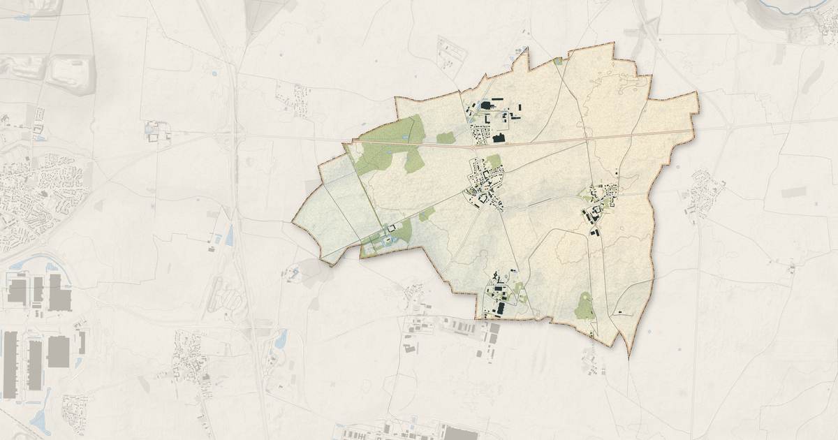 Portrait cartographique de Limoges-Fourches : relief, eau, forêts, bâti et voies, calculés à partir des données de l'IGN