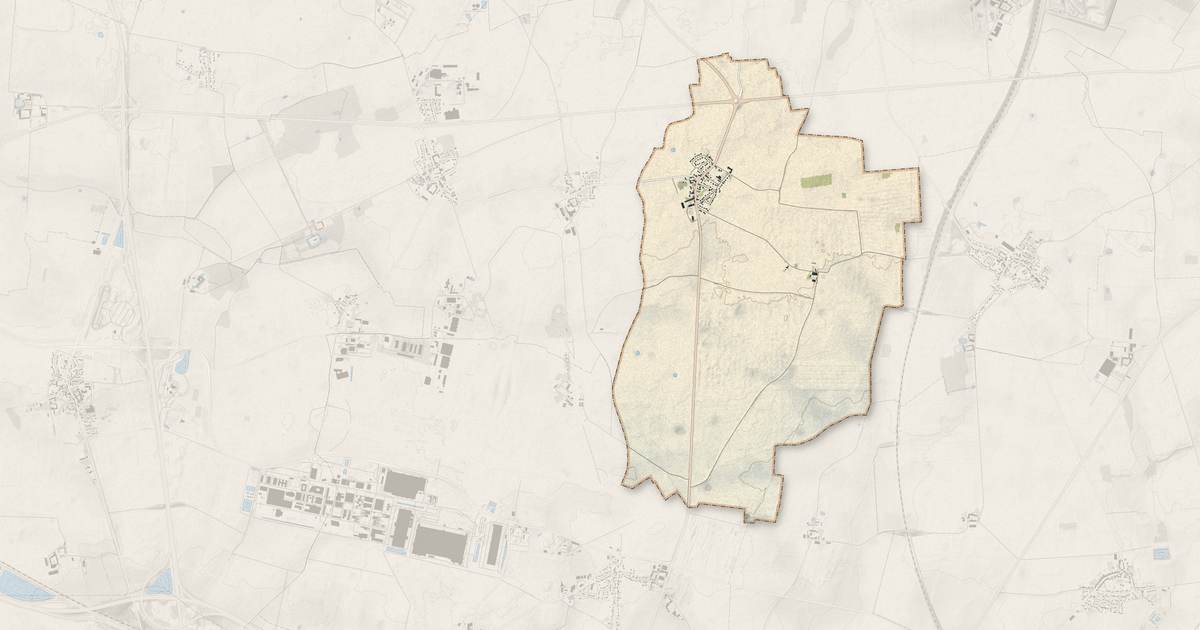 Portrait cartographique de Lissy : relief, eau, forêts, bâti et voies, calculés à partir des données de l'IGN