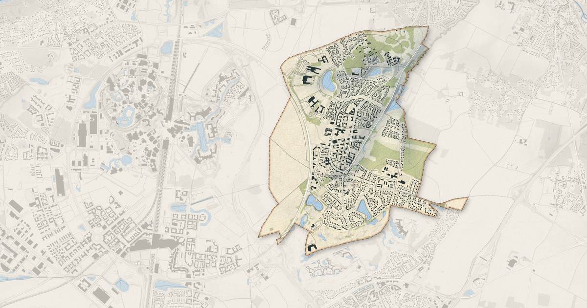 Portrait cartographique de Magny-le-Hongre : relief, eau, forêts, bâti et voies, calculés à partir des données de l'IGN