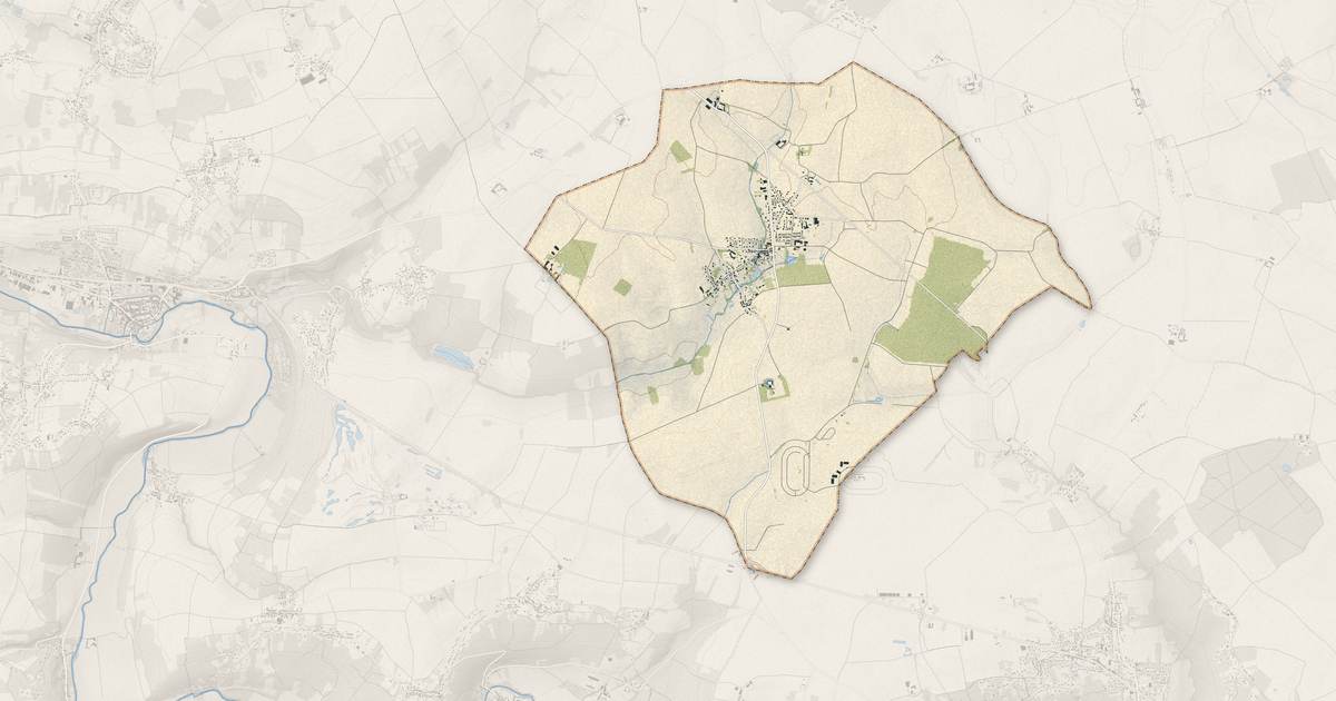 Portrait cartographique de Maisoncelles-en-Brie : relief, eau, forêts, bâti et voies, calculés à partir des données de l'IGN