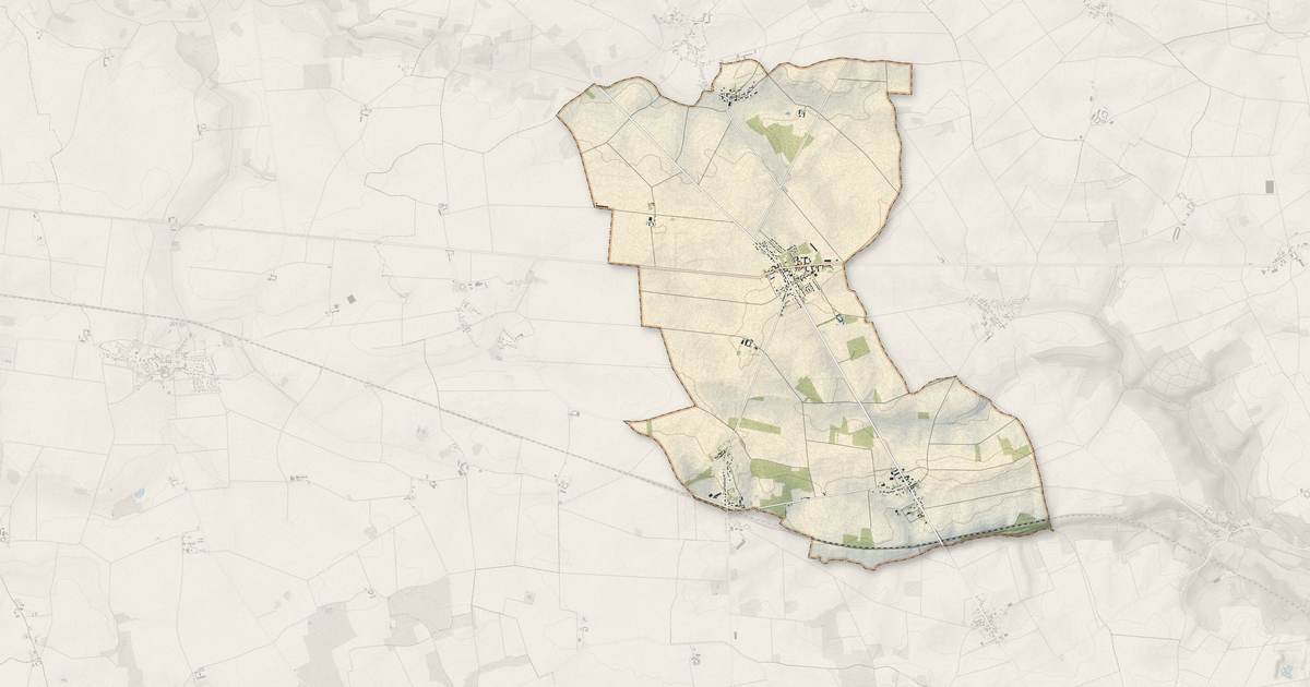 Portrait cartographique de Maison-Rouge : relief, eau, forêts, bâti et voies, calculés à partir des données de l'IGN