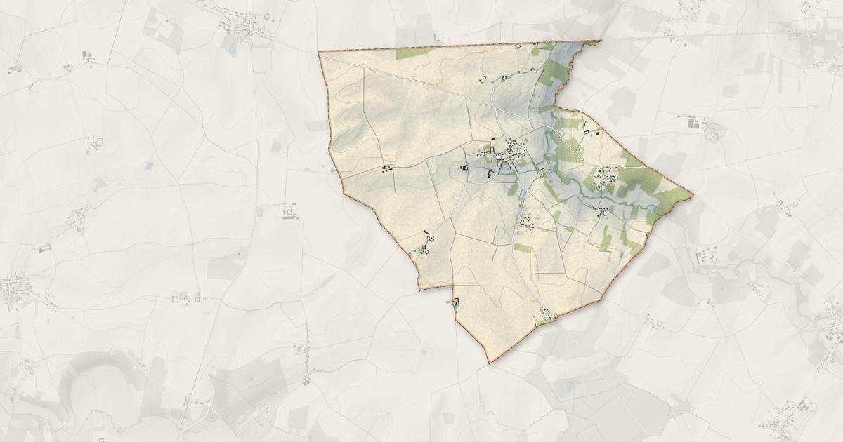 Portrait cartographique de Marolles-en-Brie : relief, eau, forêts, bâti et voies, calculés à partir des données de l'IGN