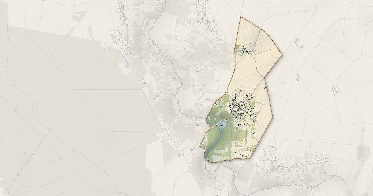 Portrait cartographique de Mauperthuis : relief, eau, forêts, bâti et voies, calculés à partir des données de l'IGN