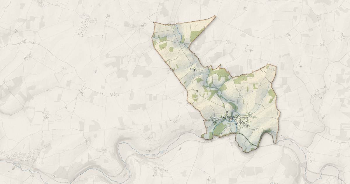 Portrait cartographique de Meilleray : relief, eau, forêts, bâti et voies, calculés à partir des données de l'IGN