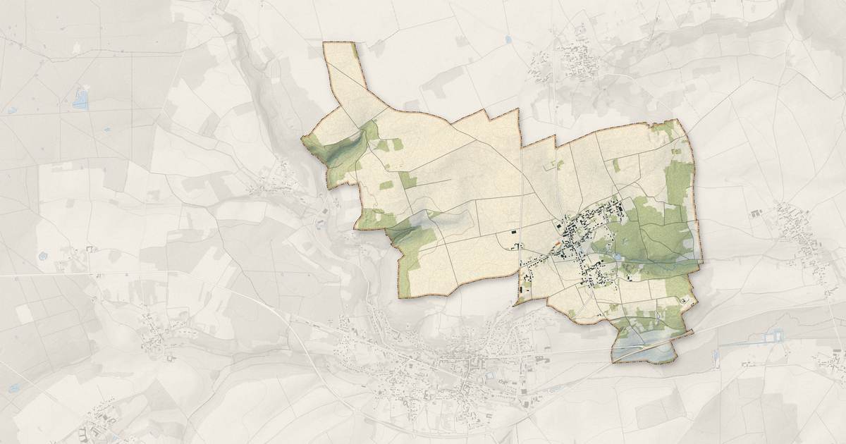 Portrait cartographique de Mons-en-Montois : relief, eau, forêts, bâti et voies, calculés à partir des données de l'IGN