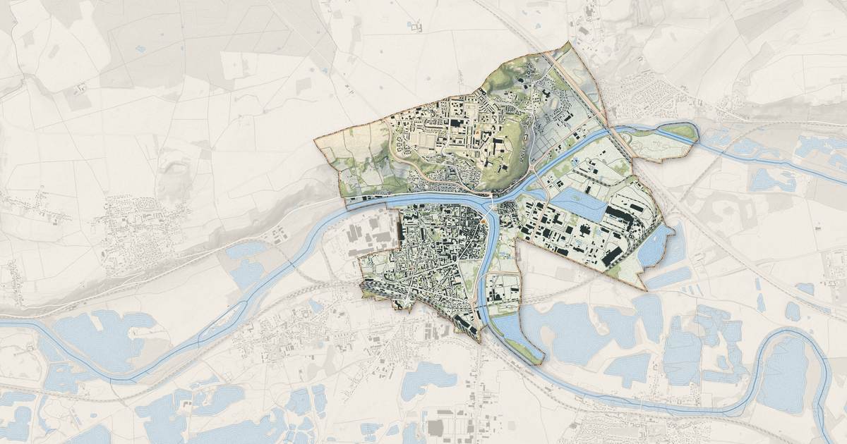 Portrait cartographique de Montereau-Fault-Yonne : relief, eau, forêts, bâti et voies, calculés à partir des données de l'IGN
