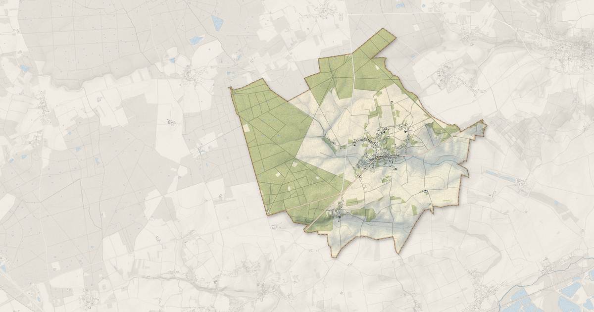 Portrait cartographique de Montigny-Lencoup : relief, eau, forêts, bâti et voies, calculés à partir des données de l'IGN