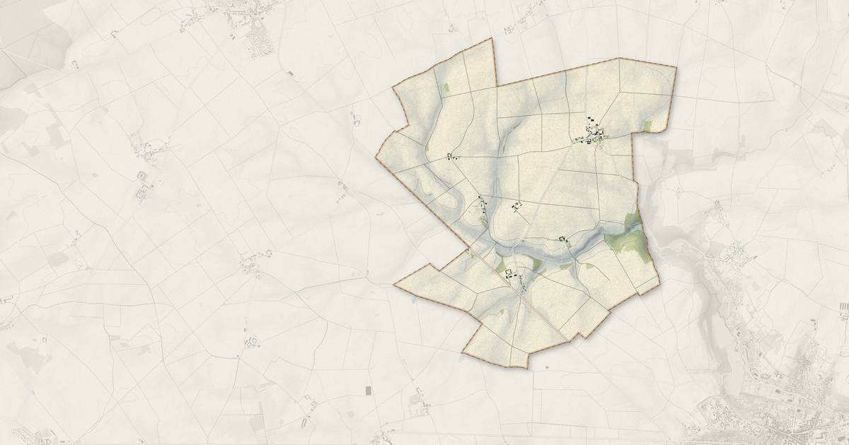 Portrait cartographique de Mortery : relief, eau, forêts, bâti et voies, calculés à partir des données de l'IGN