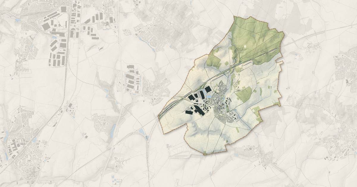 Portrait cartographique de Moussy-le-Neuf : relief, eau, forêts, bâti et voies, calculés à partir des données de l'IGN