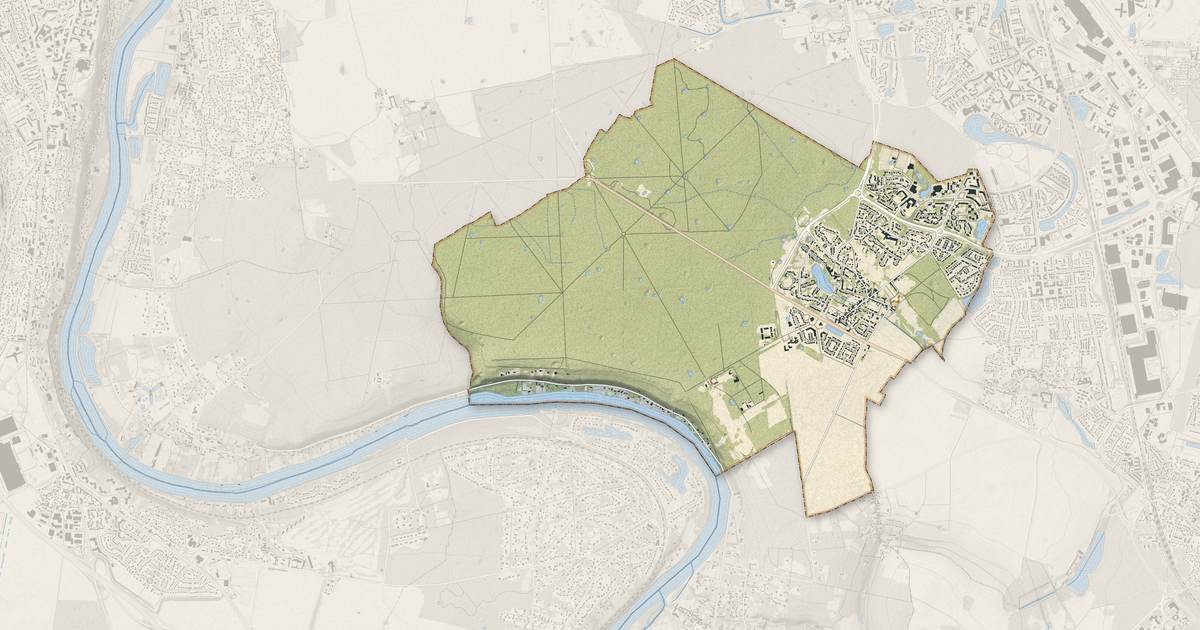 Portrait cartographique de Nandy : relief, eau, forêts, bâti et voies, calculés à partir des données de l'IGN