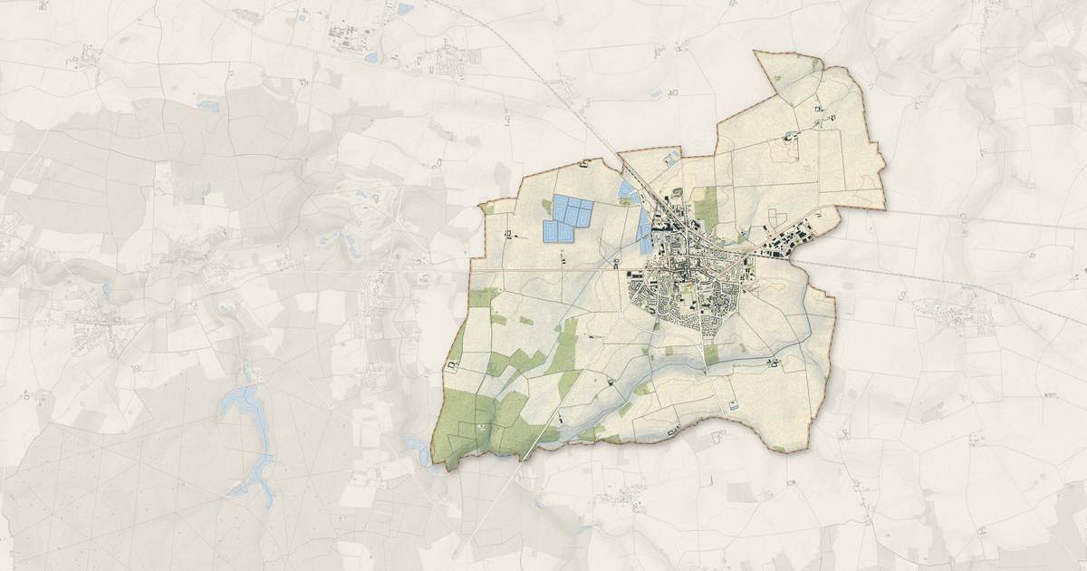 Portrait cartographique de Nangis : relief, eau, forêts, bâti et voies, calculés à partir des données de l'IGN