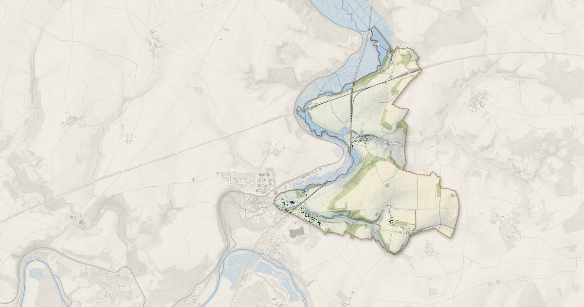 Portrait cartographique de Ocquerre : relief, eau, forêts, bâti et voies, calculés à partir des données de l'IGN